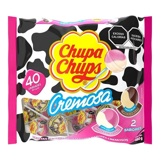 Chupa Chups Cremosa Pink 40ct
